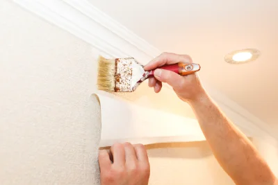 Pose de papier peint aux Roches-de-Condrieu — revêtements muraux et toiles de verre
